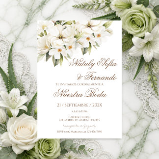 Elegant Floral Wedding Invitation Einladung