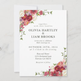 Elegant Floral Wedding Invitation  Einladung