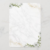 Elegant Floral Wedding Invitation Einladung (Rückseite)