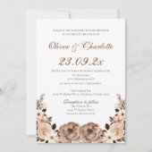 Elegant Floral Wedding Invitation Einladung (Vorderseite)