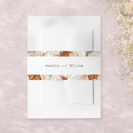 Elegant Floral Wedding Invitation Einladungsbanderole