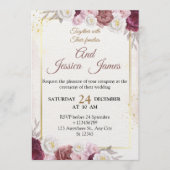 Elegant Floral Wedding Invitation Modern card Einladung (Vorderseite)