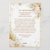 Elegant Floral Wedding Invitation – Modern card Einladung (Rückseite)