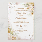 Elegant Floral Wedding Invitation – Modern card Einladung (Vorderseite)