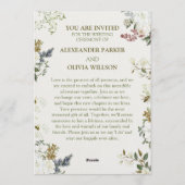 Elegant Floral Wedding Invitation – Modern CARD Einladung (Rückseite)