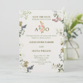Elegant Floral Wedding Invitation – Modern CARD Einladung (Stehend Vorderseite)