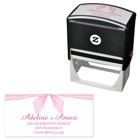 Elegant Floral Wedding Invitation Permastempel (Beispiel)