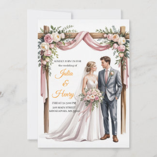 Elegant Floral Wedding Invitation | Romantic Garde Einladung