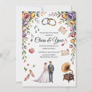 Elegant Floral Wedding Invitation | Romantic Garde Einladung
