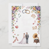 Elegant Floral Wedding Invitation | Romantic Garde Einladung (Rückseite)