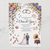 Elegant Floral Wedding Invitation | Romantic Garde Einladung (Vorne/Hinten)