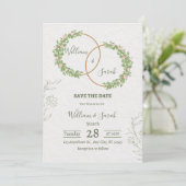 Elegant Floral Wedding Invitation Template  Einladung (Stehend Vorderseite)