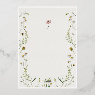 Elegant Floral Wedding Invitation Template Folieneinladung