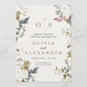 Elegant Floral Wedding Invitation | Watercolor Einladung (Vorderseite)