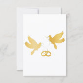 Elegant Floral Wedding Invitation with Butterflies Dankeskarte (Rückseite)