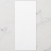 Elegant Floral Wedding Menu Card 4x9. 5 Menükarte (Rückseite)