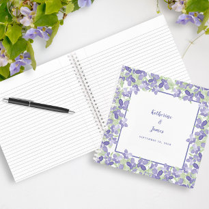 Elegant Floral Wedding Periwinkle Chic Guest Book Notizblock