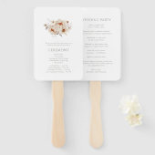 Elegant Floral Wedding Program Fächer (Vorne und Hinten)