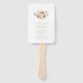Elegant Floral Wedding Program Fächer (Vorderseite)