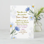 Elegant Floral Wedding Reception Invitations  Einladung (Stehend Vorderseite)