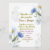 Elegant Floral Wedding Reception Invitations Einladung (Vorne/Hinten)