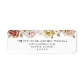 Elegant Floral Wedding Return Address (Vorne)