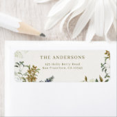 Elegant Floral Wedding Return Address Label (Insitu)