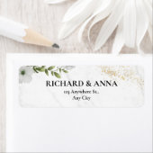 Elegant Floral Wedding Return Address Label  (Insitu)
