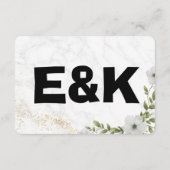 Elegant Floral Wedding RSVP Card  Karte (Rückseite)