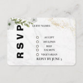 Elegant Floral Wedding RSVP Card  Karte (Vorderseite)