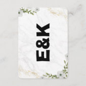 Elegant Floral Wedding RSVP Card Karte (Rückseite)