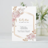 Elegant Floral Wedding RSVP Karte (Stehend Vorderseite)