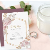 Elegant Floral Wedding RSVP Karte