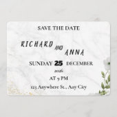 Elegant Floral Wedding Save the Date Card  (Vorderseite)