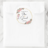Elegant Floral Wedding Sticker (Tasche)