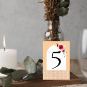 Elegant Floral Wedding Table Number Card Tischnummer
