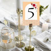 Elegant Floral Wedding Table Number Card Tischnummer