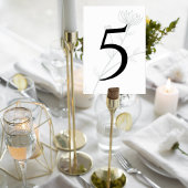 Elegant Floral Wedding Table Number Tischnummer