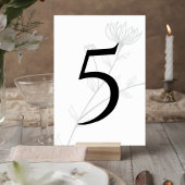Elegant Floral Wedding Table Number Tischnummer