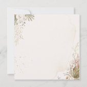 Elegant Floral Wedding Thank You Card Dankeskarte (Rückseite)