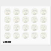 Elegant Floral Wedding Thank You Favor Sticker (Blatt)