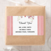 Elegant floral Wedding Vielen Dank Adresse Label (Insitu)