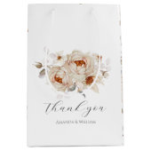 Elegant Floral Wedding Vielen Dank, dass Sie ein G Mittlere Geschenktüte (Vorderseite)