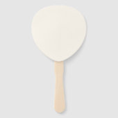 Elegant Floral Wedding Wappen Monogram Ivory Fächer (Rückseite)