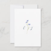 Elegant Floral Wedding Website Antwort QR Code (Rückseite)