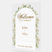 Elegant Floral Wedding Welcome Sign - Custom Made Acrylschild (Winkel)