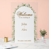 Elegant Floral Wedding Welcome Sign - Custom Made Acrylschild (Hochzeit)