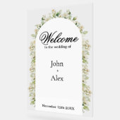 Elegant Floral Wedding Welcome Sign - Custom Made Acrylschild (Winkel)