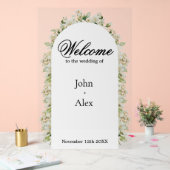 Elegant Floral Wedding Welcome Sign - Custom Made Acrylschild (Hochzeit)