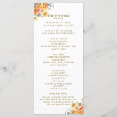 Elegant Floral Wedding With Spring Flowers Programm (Rückseite)